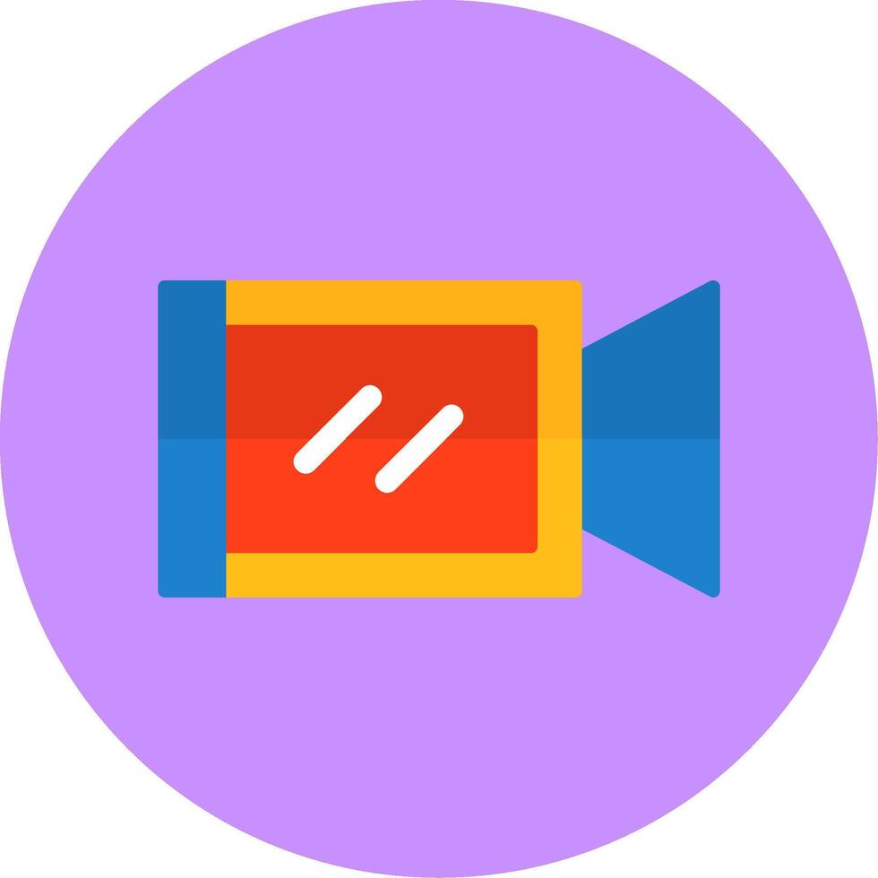 Camera Flat Circle Style Icon vector
