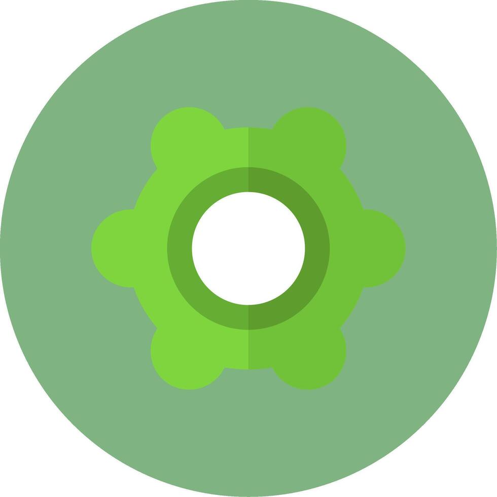 Gear Flat Circle Style Icon vector