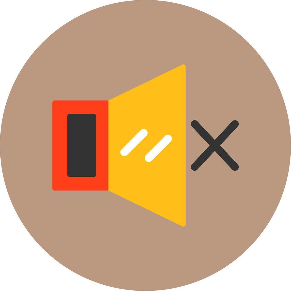 Mute Flat Circle Style Icon vector