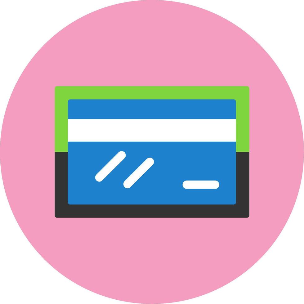 Credit Card Flat Circle Style Icon vector