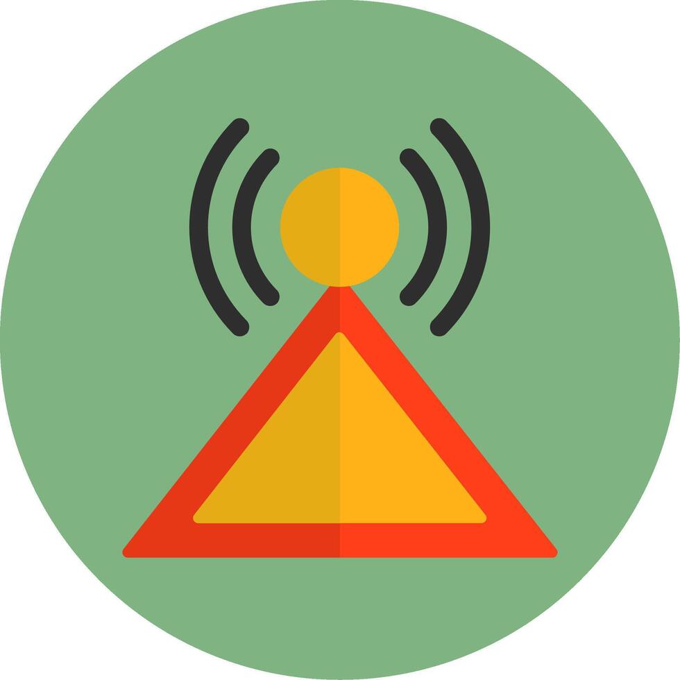 Brodcast Flat Circle Style Icon vector