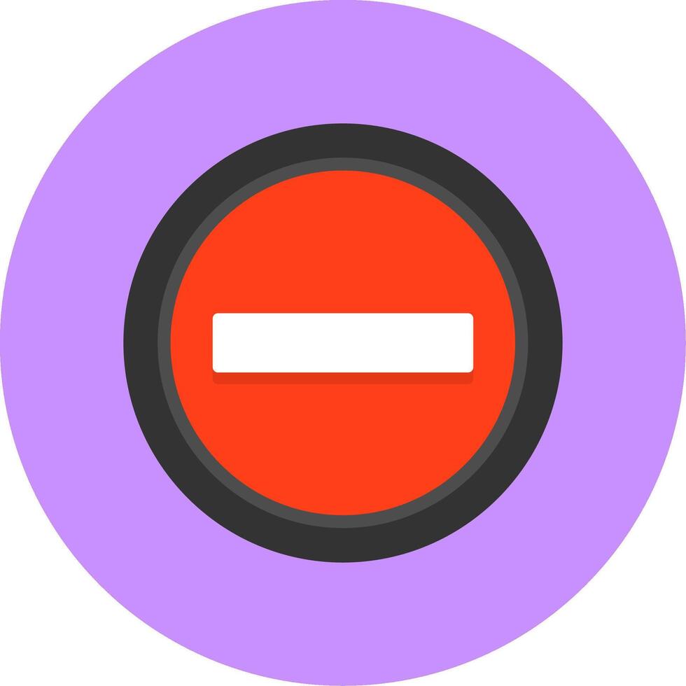 Remove Flat Circle Style Icon vector