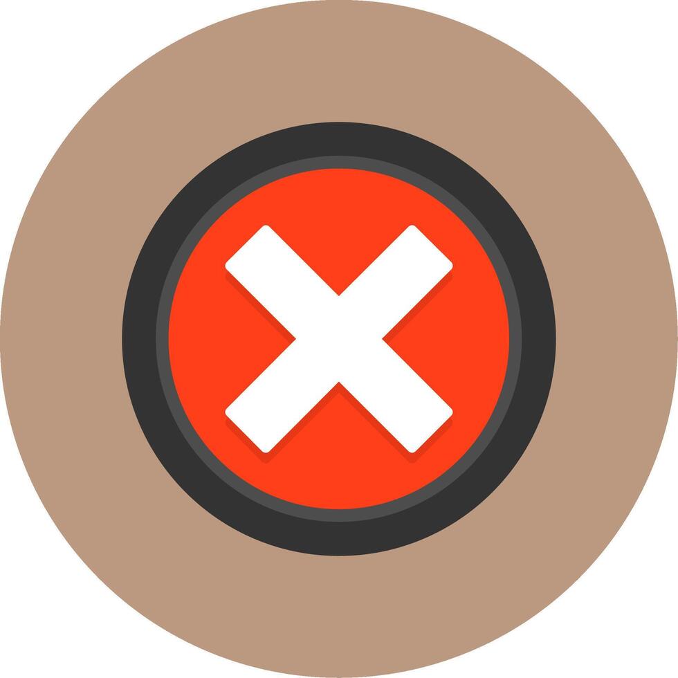 Crossmark Flat Circle Style Icon vector