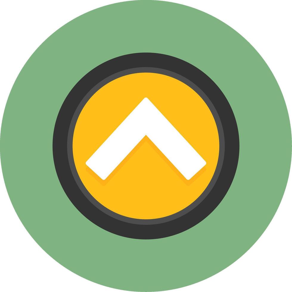 Chevron Up Flat Circle Style Icon vector