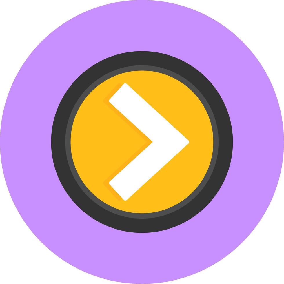 Chevron Forward Flat Circle Style Icon vector