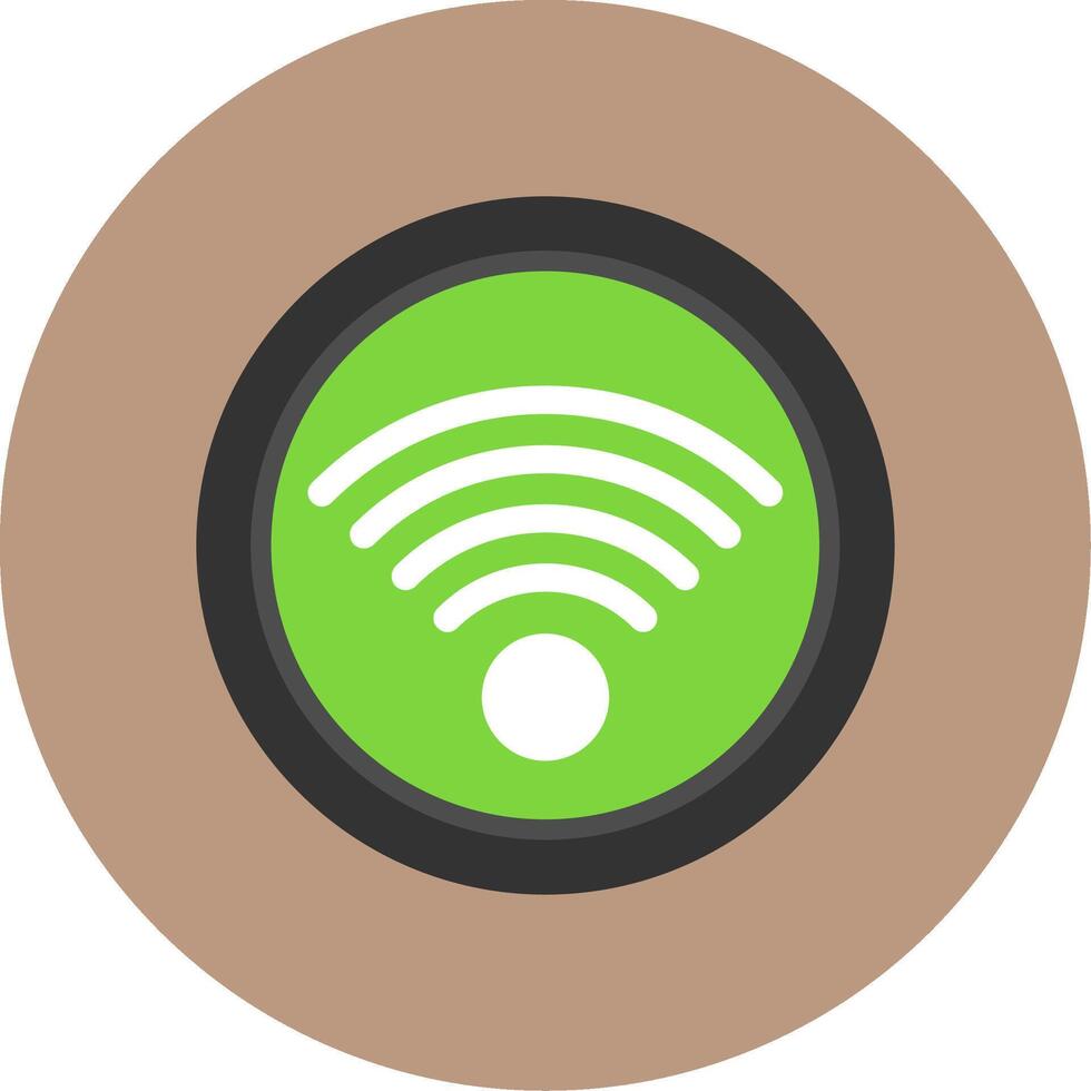 Wifi Flat Circle Style Icon vector