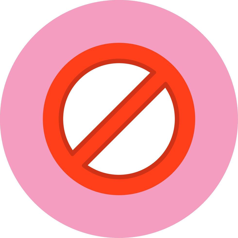 Banned Flat Circle Style Icon vector