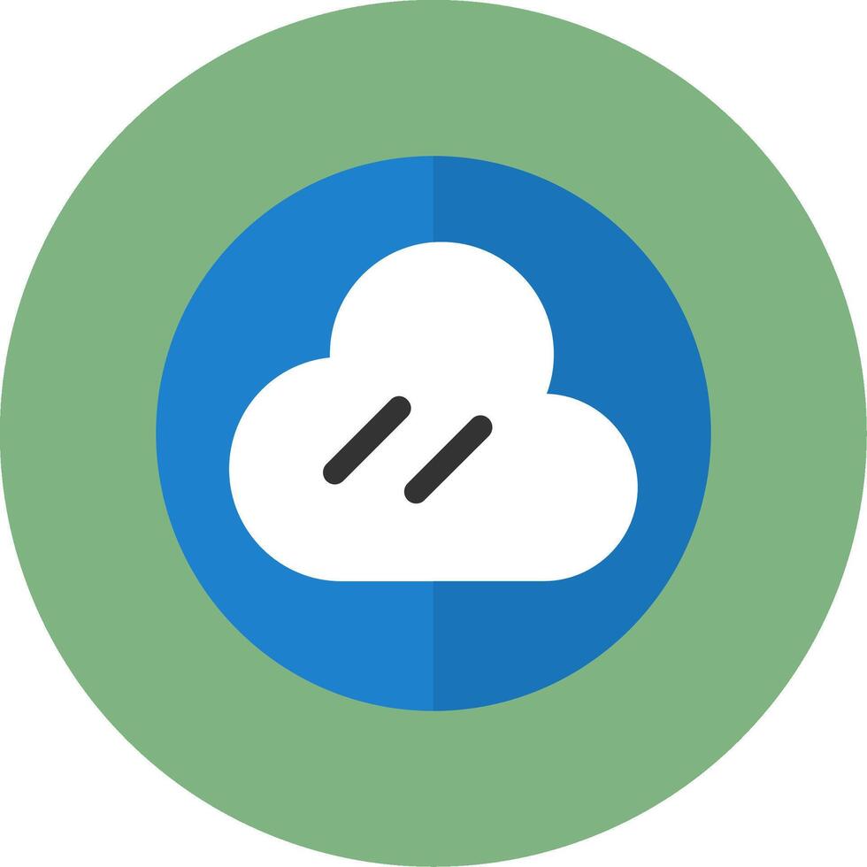 Cloud Sliped Slip Style Icon vector