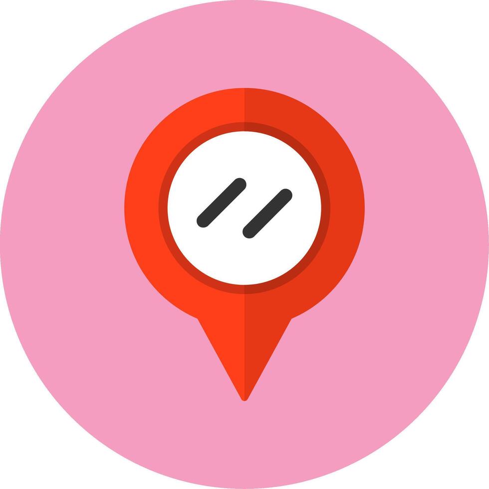 Location Pin Flat Circle Style Icon vector