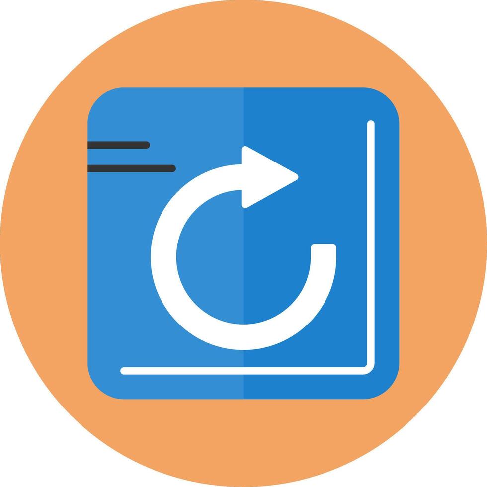 Undo Flat Circle Style Icon vector