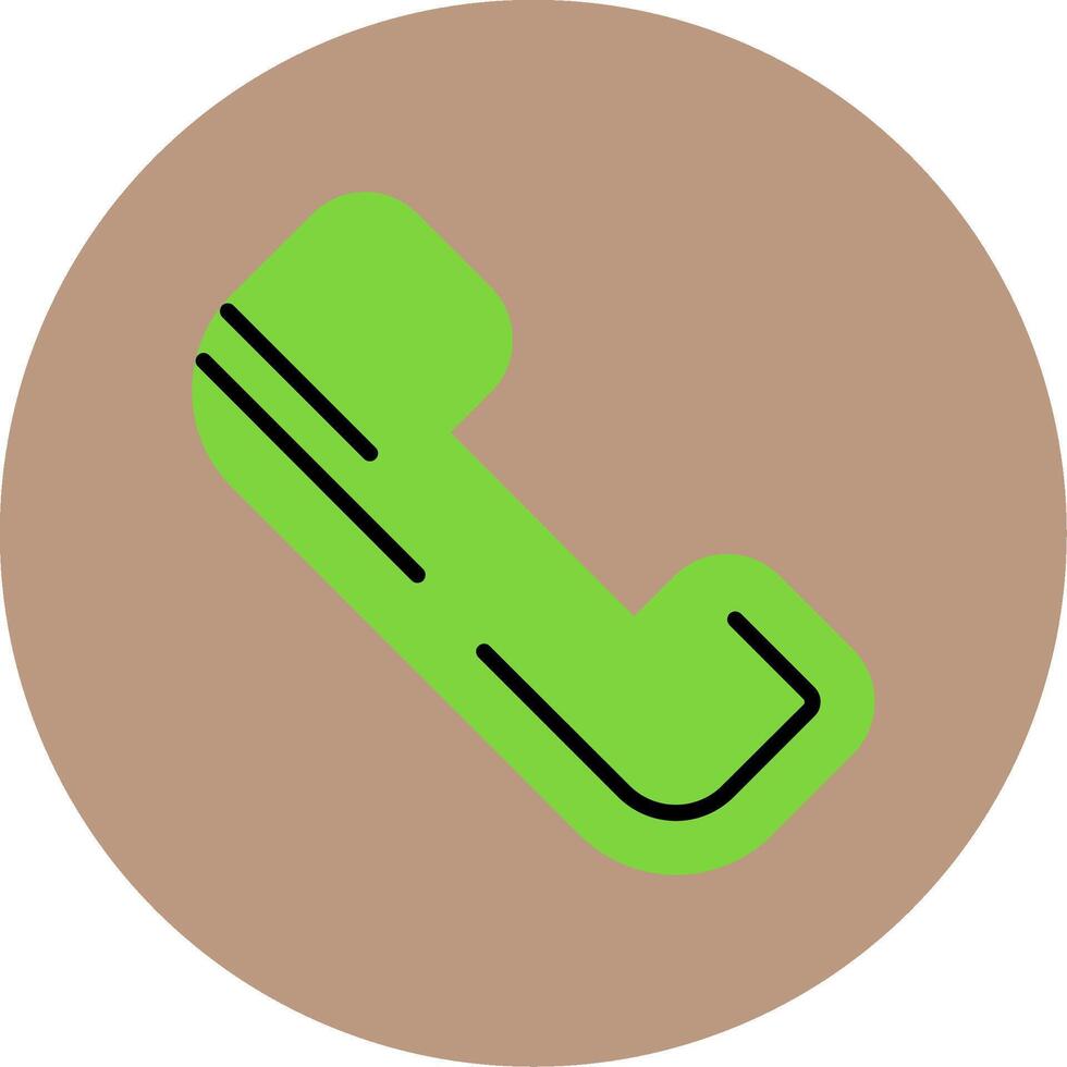 Phone Flat Circle Style Icon vector