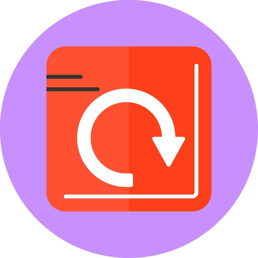 Redo Flat Circle Style Icon vector