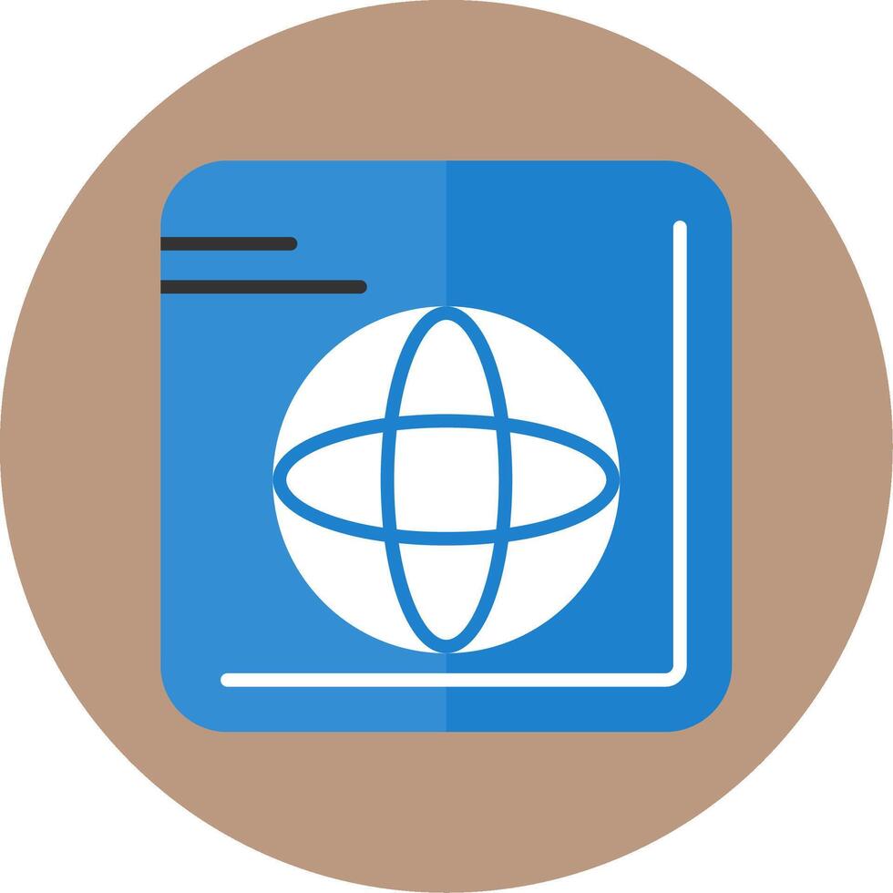 Globe Flat Circle Style Icon vector