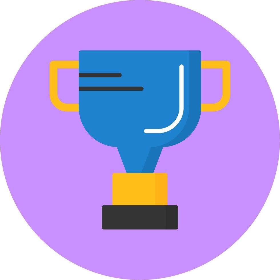 Trophy Flat Circle Style Icon vector