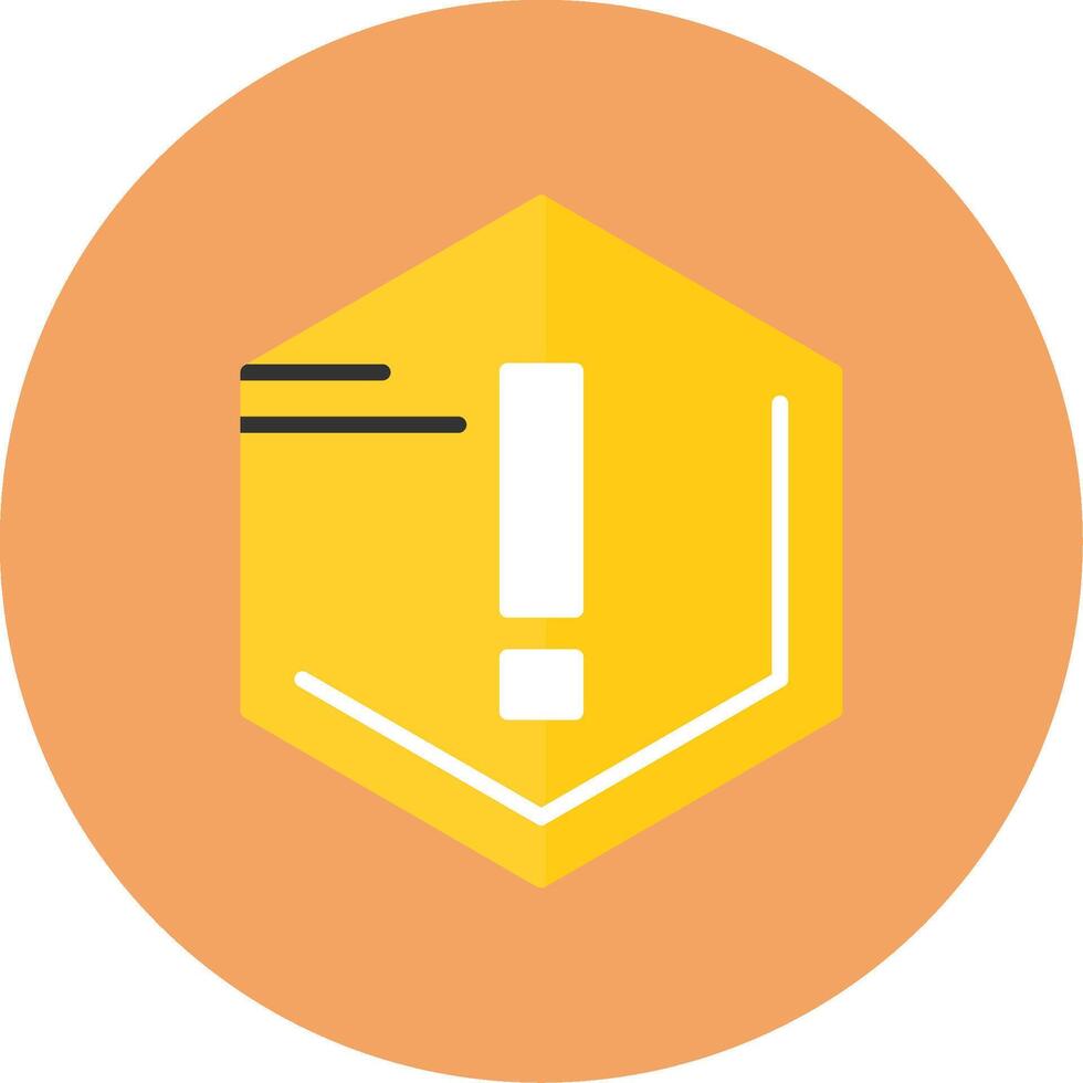 Warning Flat Circle Style Icon vector