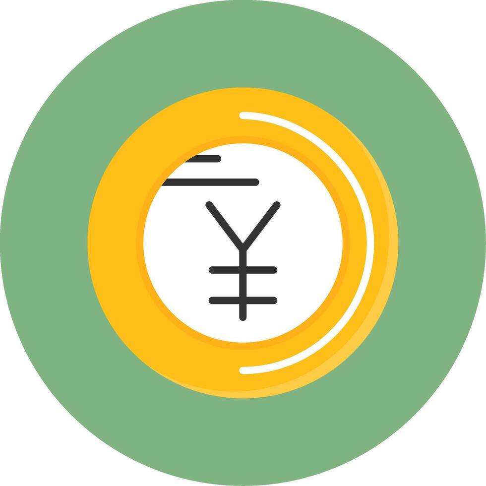 Yen sign Flat Circle Style Icon vector