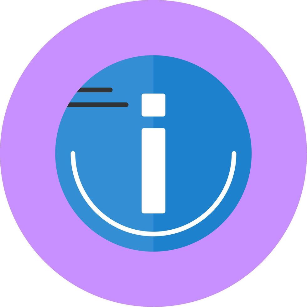 Info Flat Circle Style Icon vector