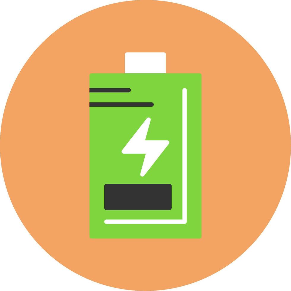 Battery Flat Circle Style Icon vector
