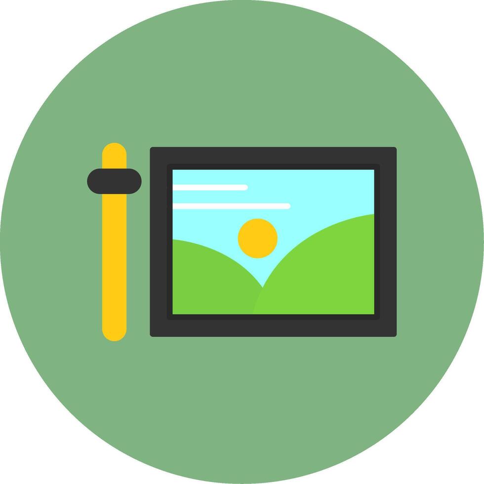 Edit Flat Circle Style Icon vector