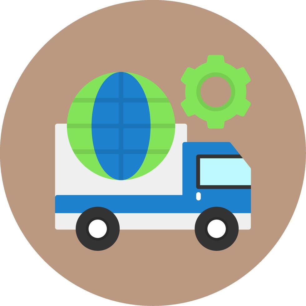 Logistics Flat Circle Style Icon vector