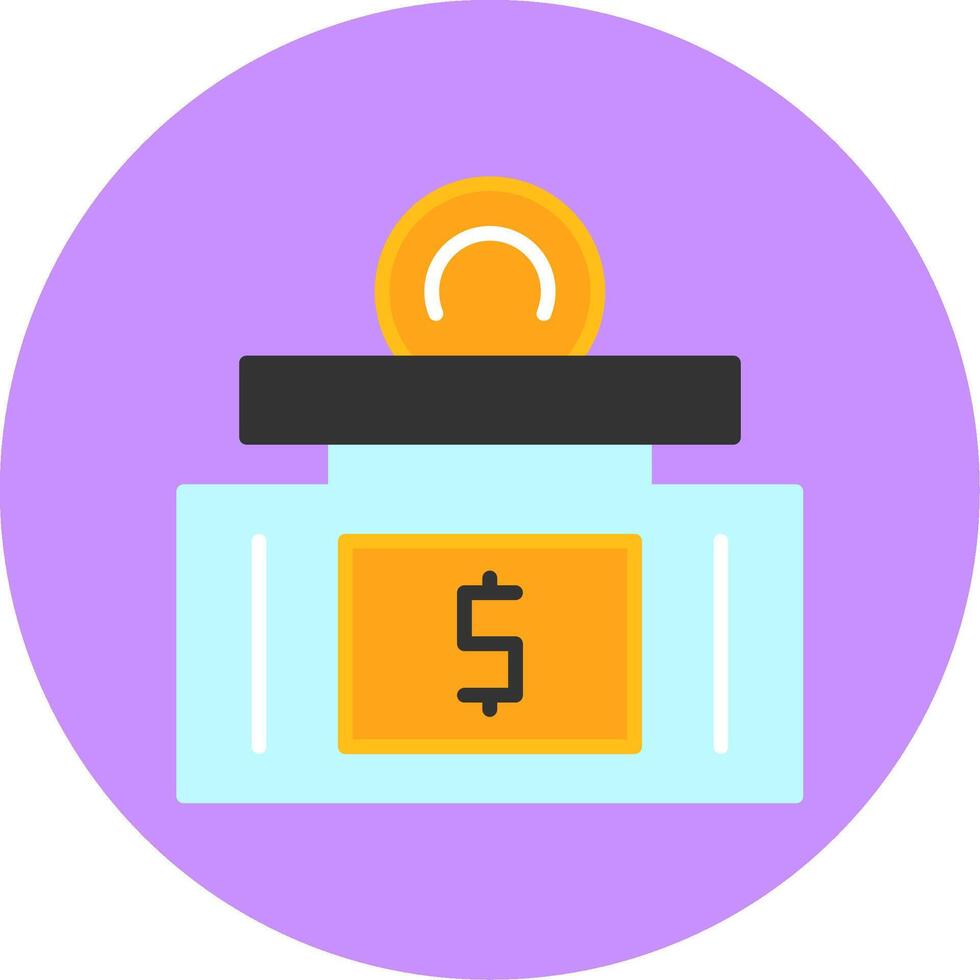 Savings Flat Circle Style Icon vector