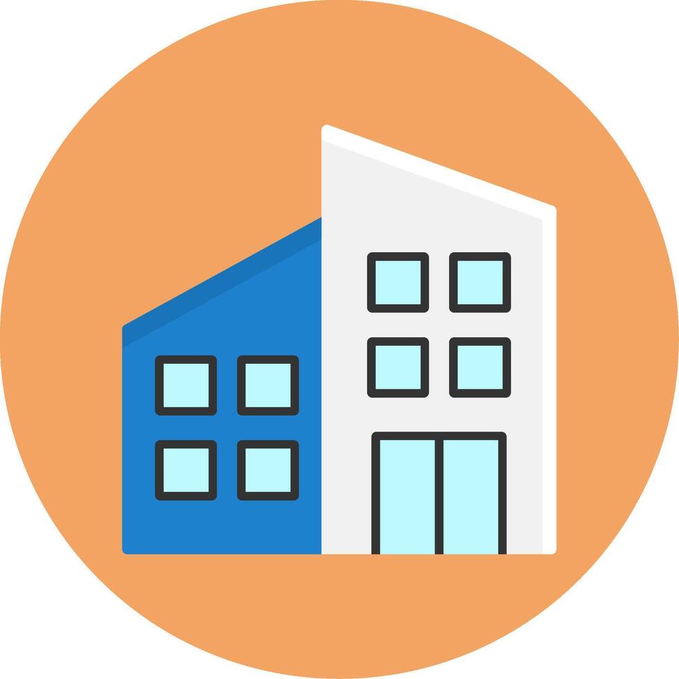 Office Flat Circle Style Icon vector