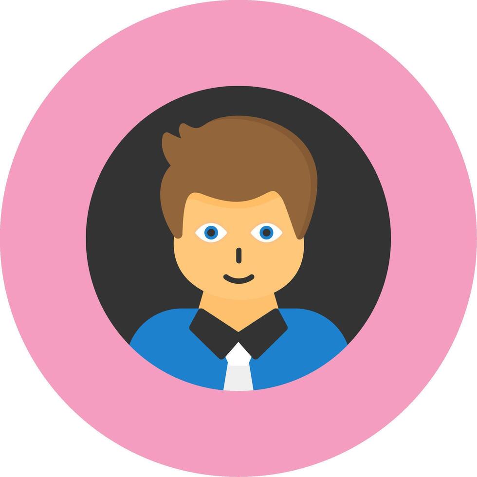 User Flat Circle Style Icon vector