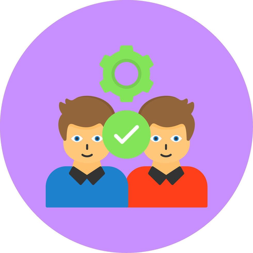 Partnership Flat Circle Style Icon vector