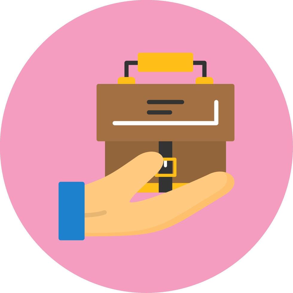 Handover Flat Circle Style Icon vector