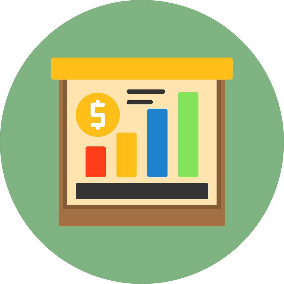 Profit Flat Circle Style Icon vector