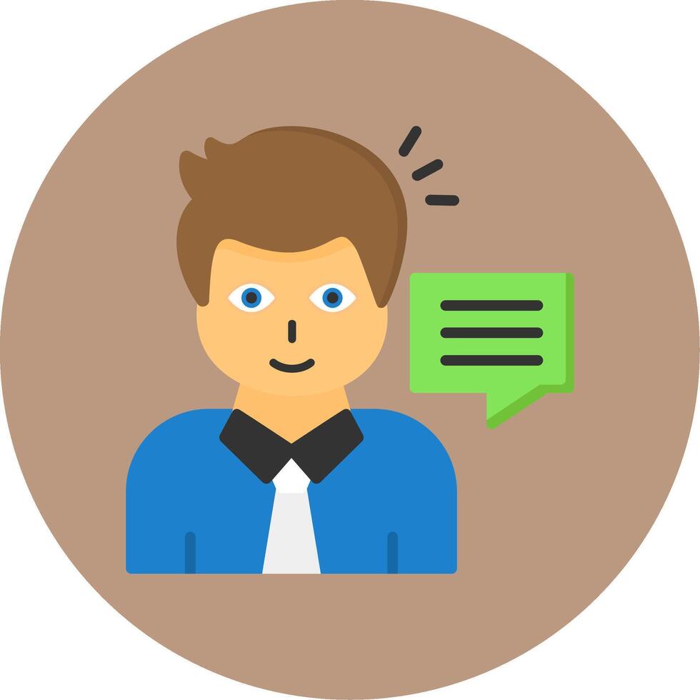 Consultation Flat Circle Style Icon vector