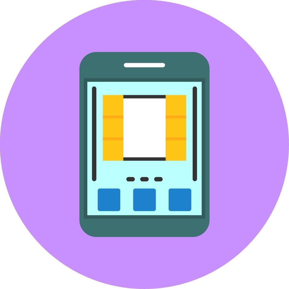 Flat Circle Style Icon vector