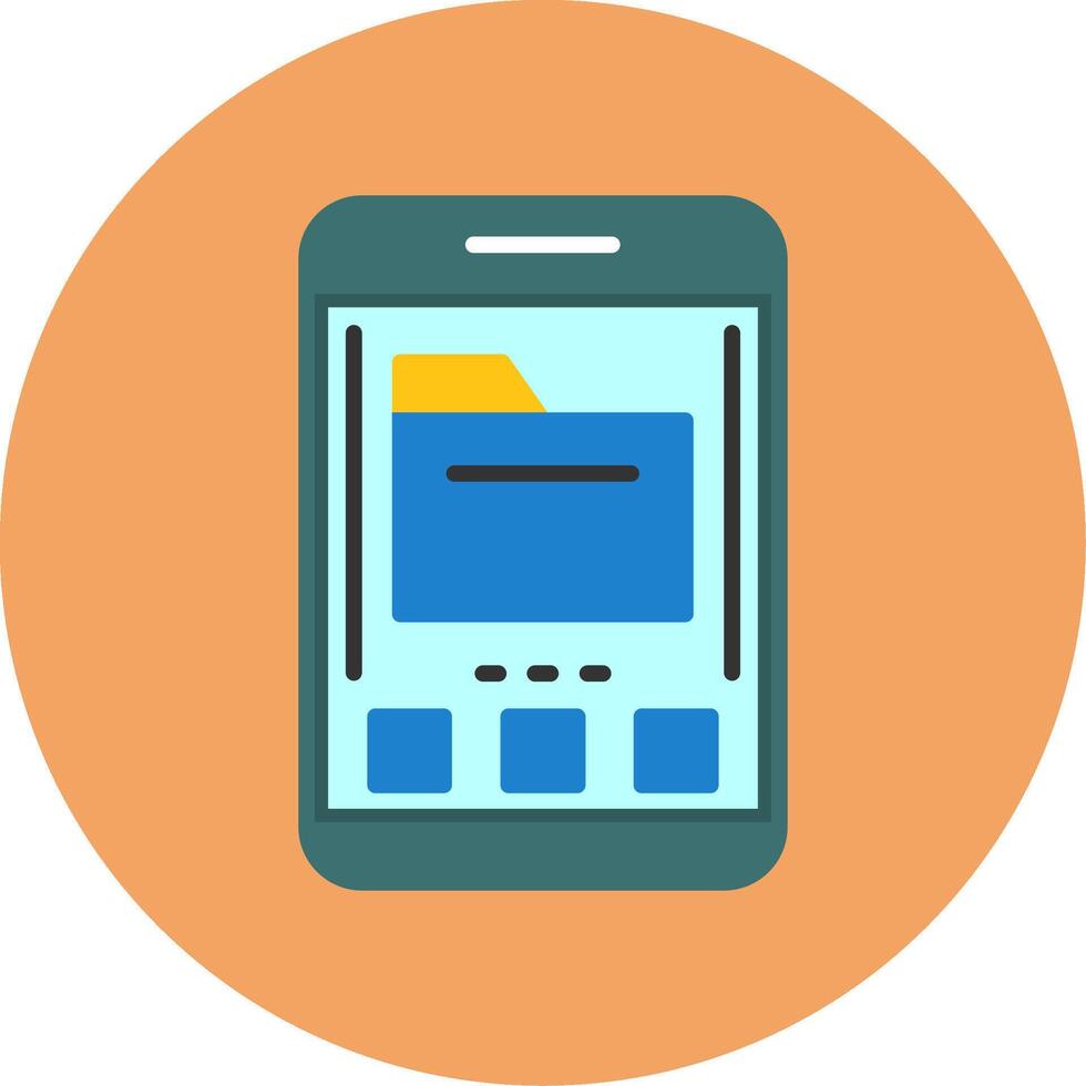Folder Flat Circle Style Icon vector