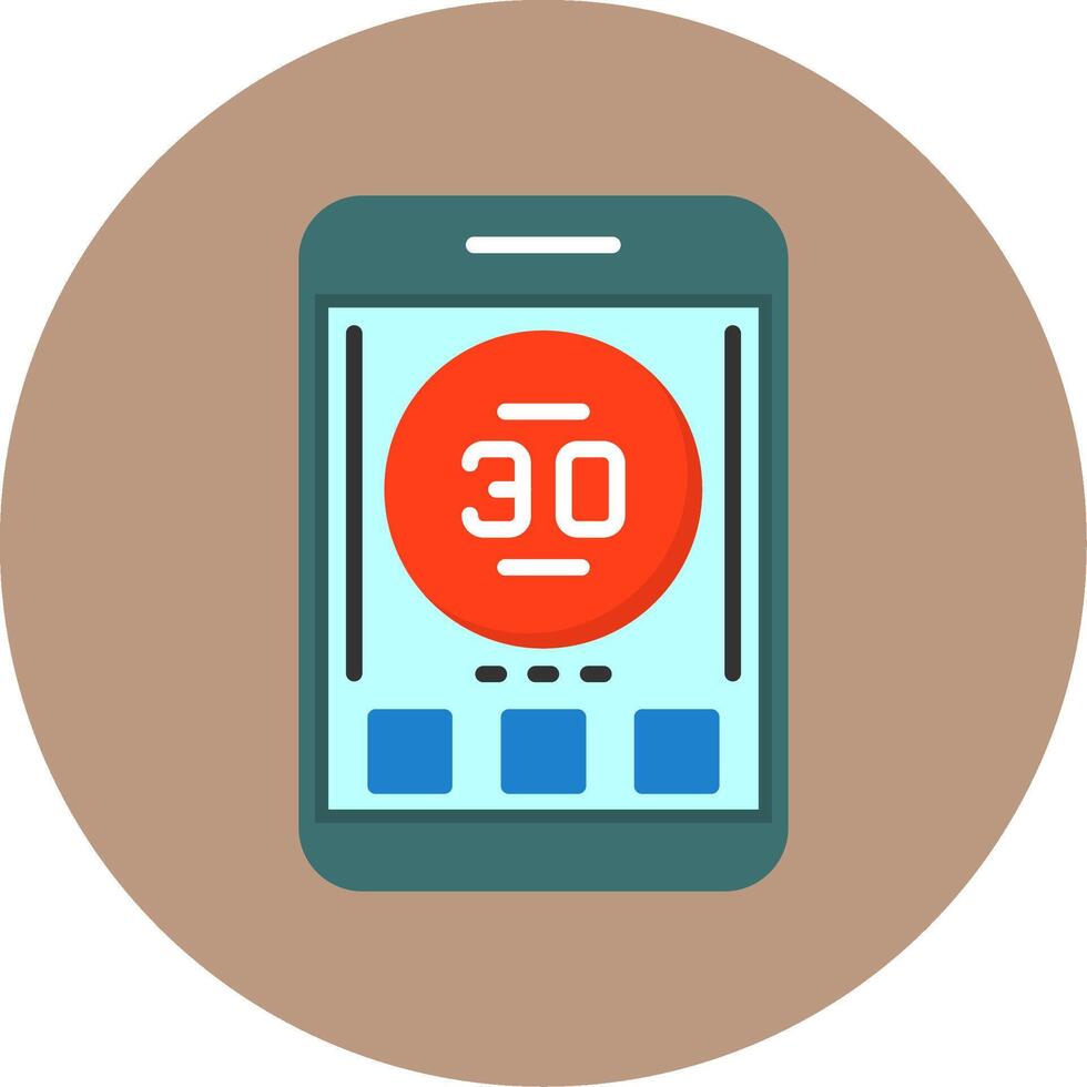 Battery Flat Circle Style Icon vector