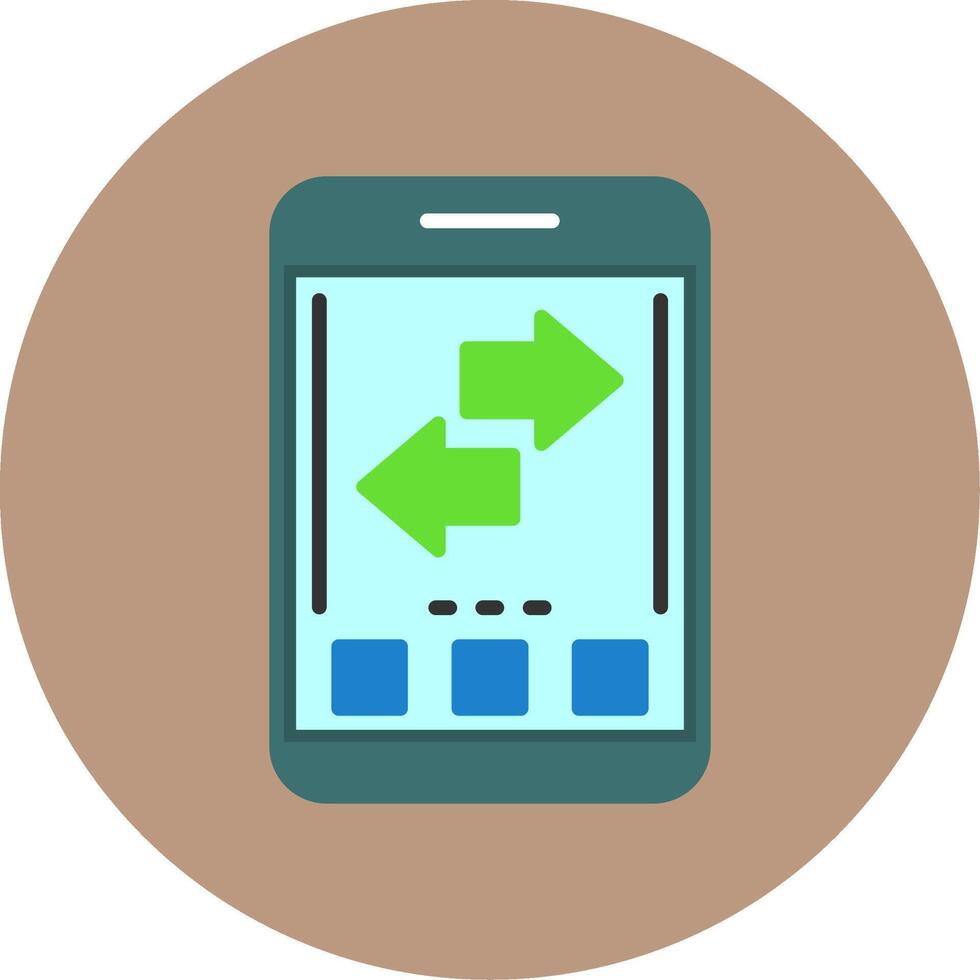 Refresh Flat Circle Style Icon vector