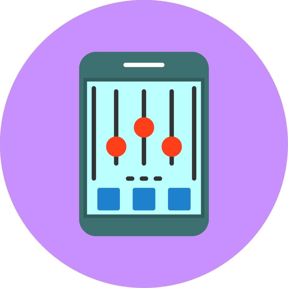 Settings Flat Circle Style Icon vector
