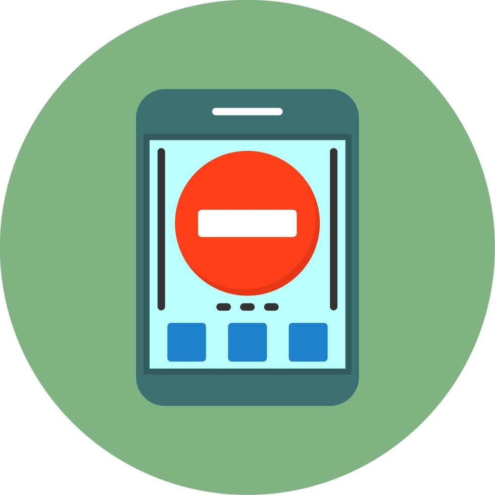 Remove Flat Circle Style Icon vector