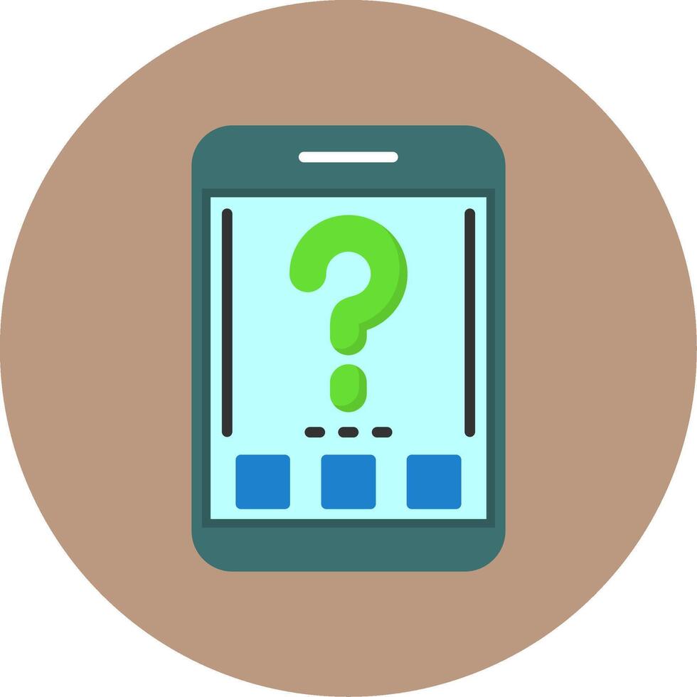 Question mark Flat Circle Style Icon vector