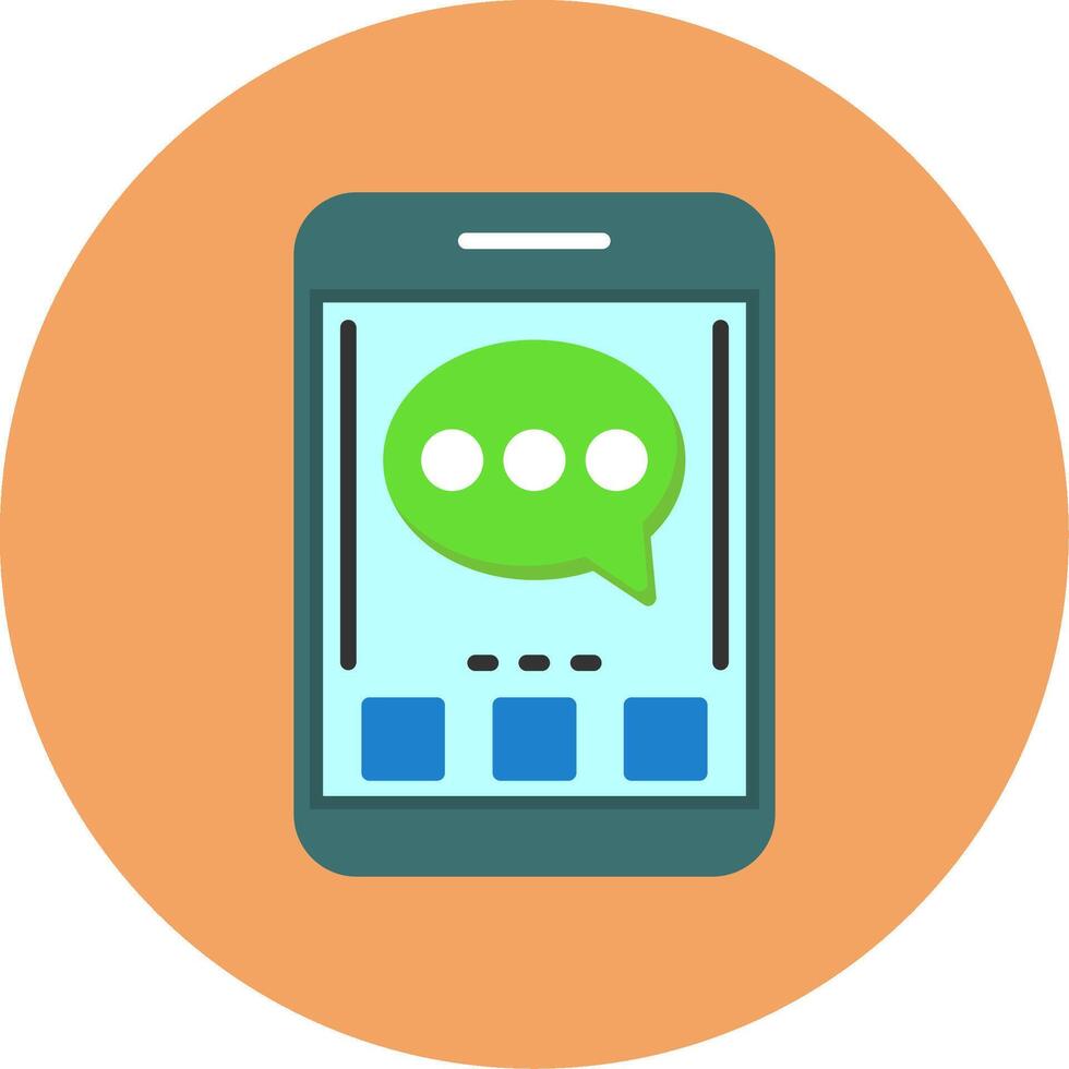 Comment Flat Circle Style Icon vector