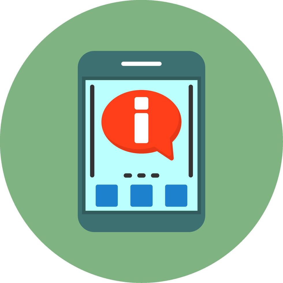 Information Flat Circle Style Icon vector