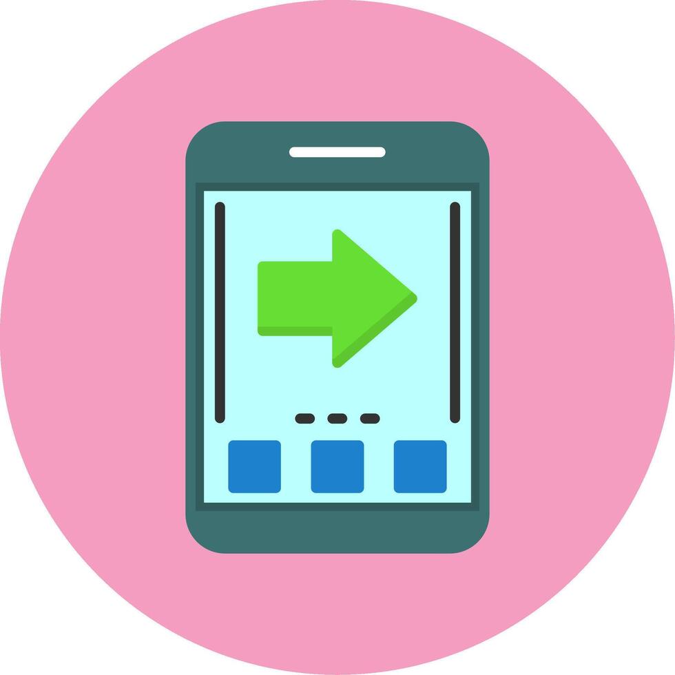 Arrow Flat Circle Style Icon vector