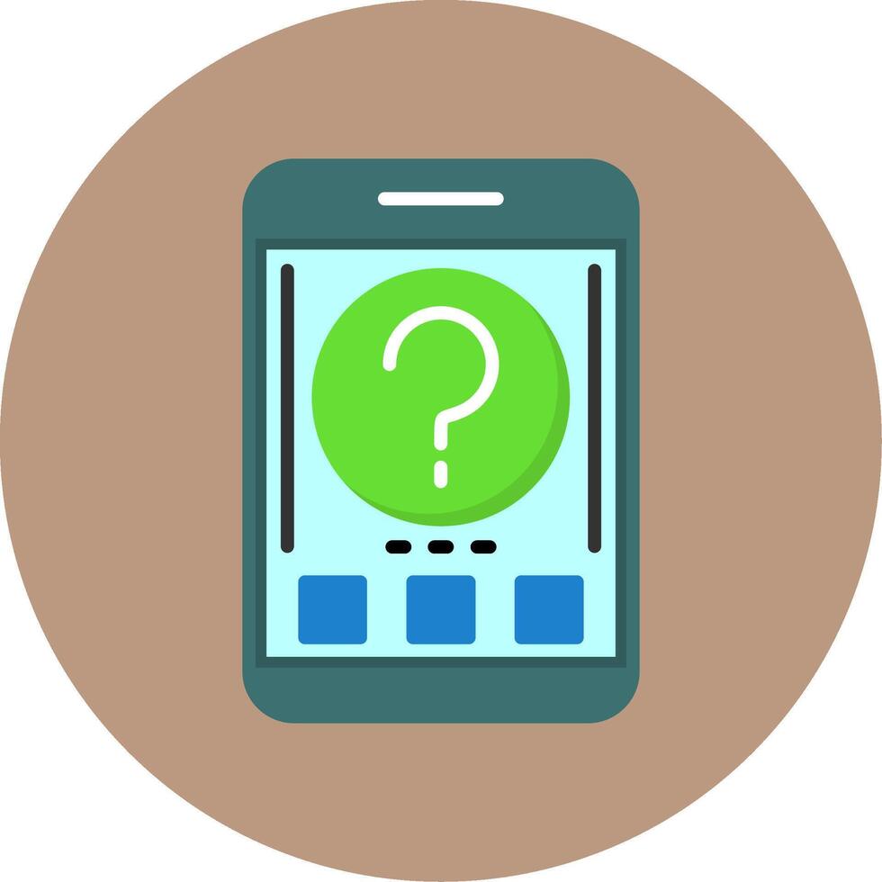 Help Flat Circle Style Icon vector