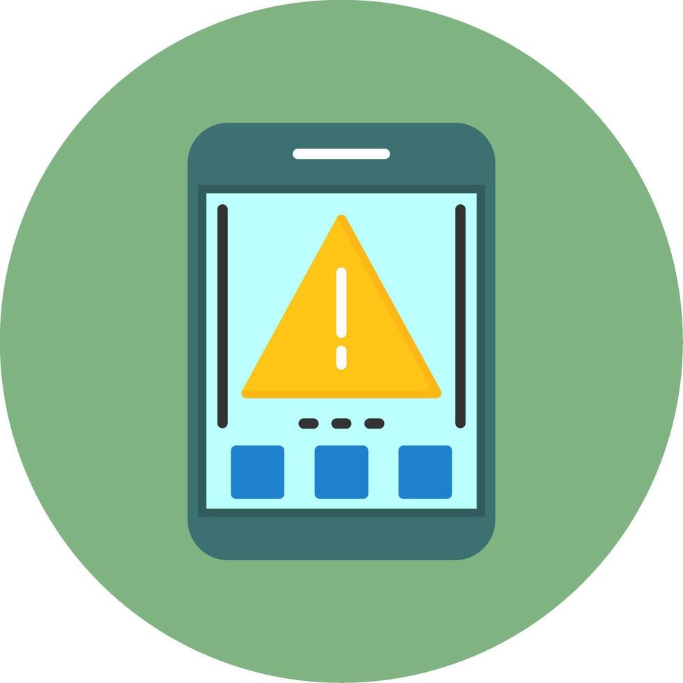 Error Flat Circle Style Icon vector