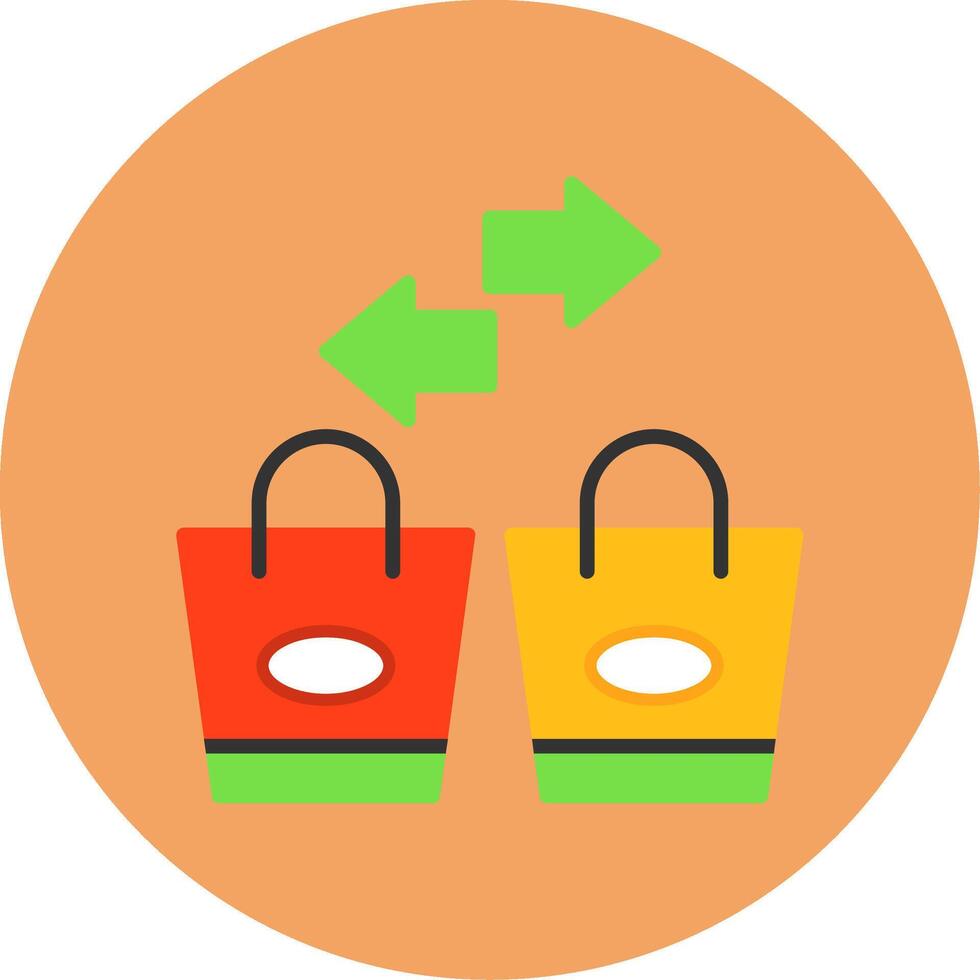 Exchange Flat Circle Style Icon vector