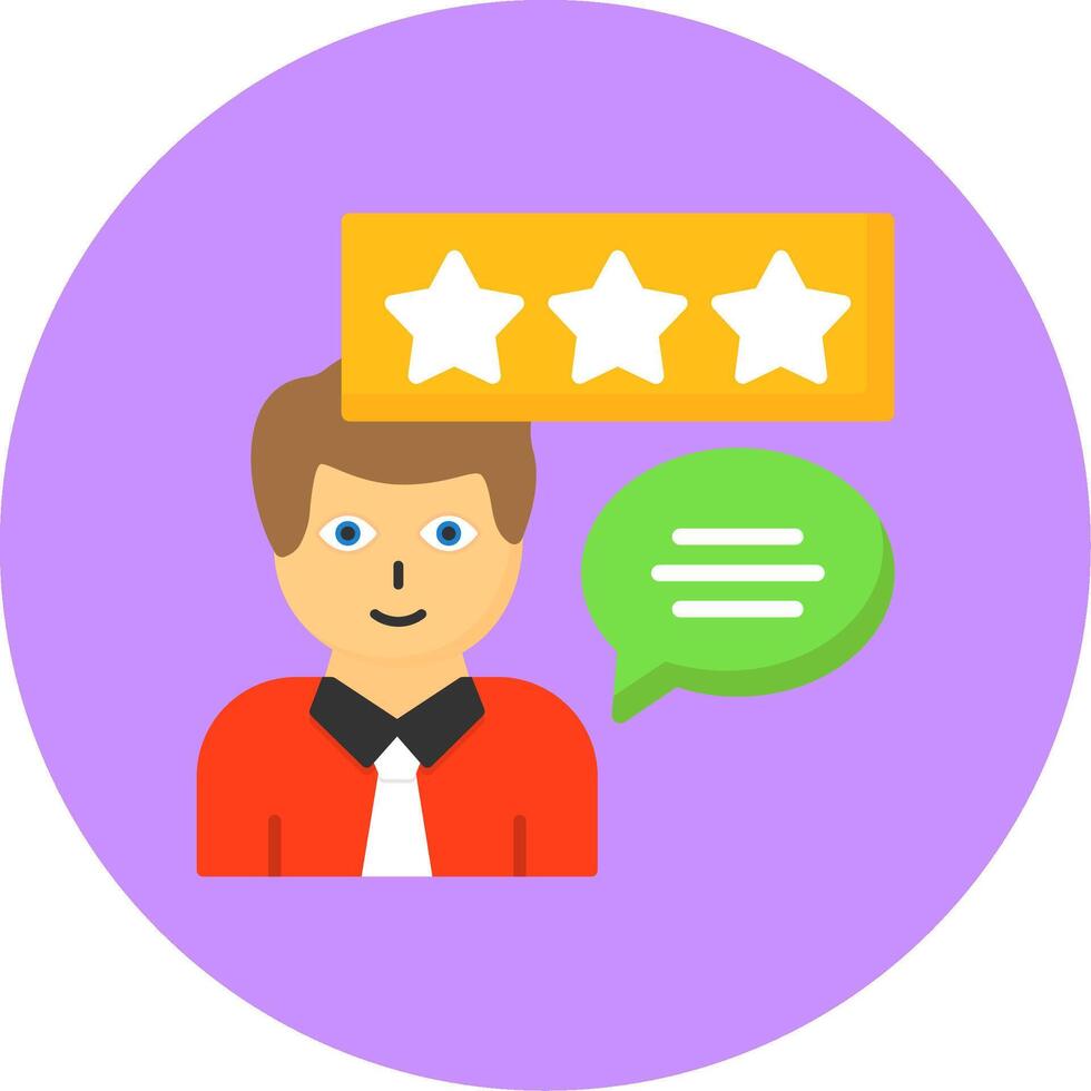 Customer Testimonials Flat Circle Style Icon vector