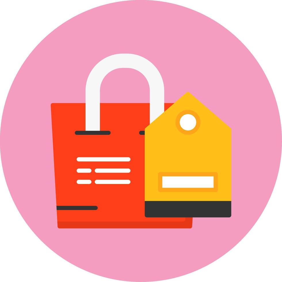 Price Tag Flat Circle Style Icon vector