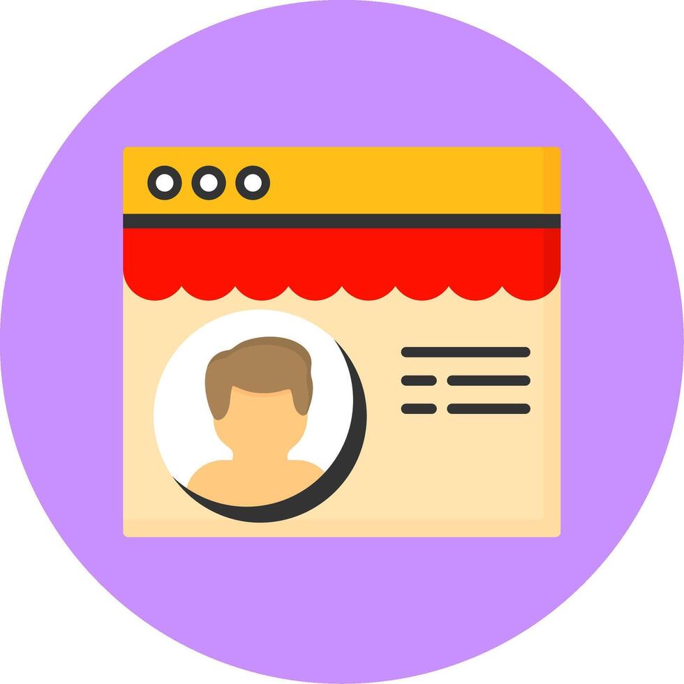 Account Flat Circle Style Icon vector
