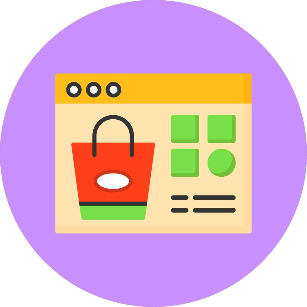 Shopping Category Flat Circle Style Icon vector