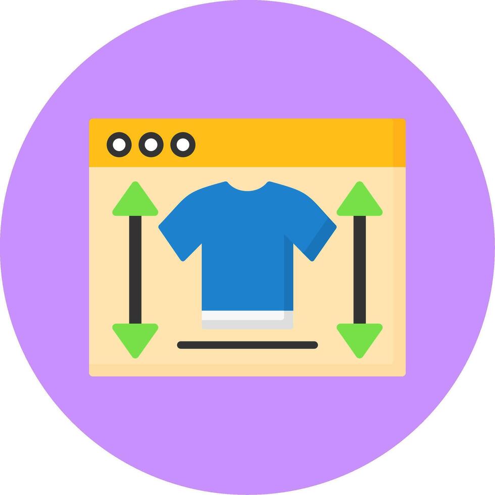 Color Options Flat Circle Style Icon vector