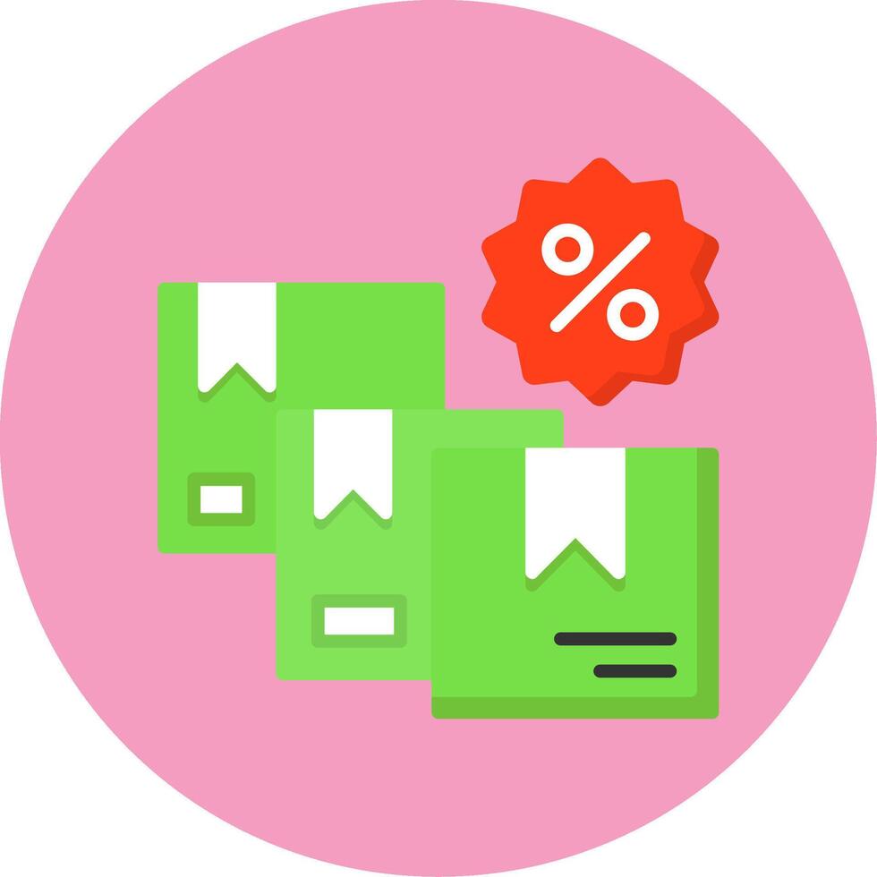 Bundle Offer Flat Circle Style Icon vector